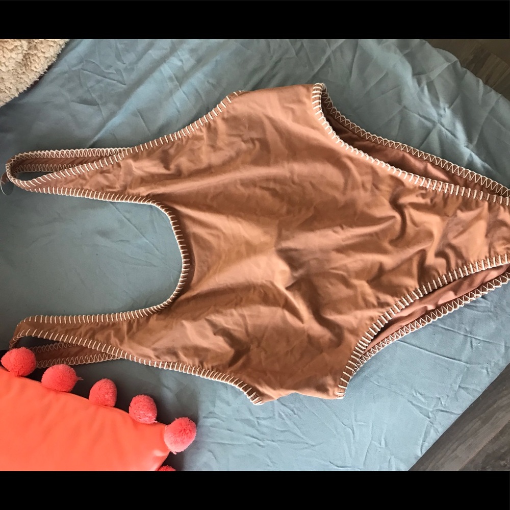 Nude one piece swimsuit